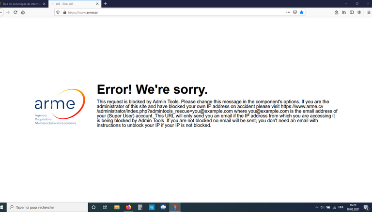 ARME Cabo Verde - Error 403